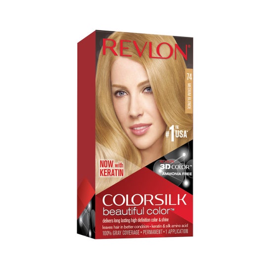 Revlon Colorsilk 74 Medium Blonde Hair Color Kit