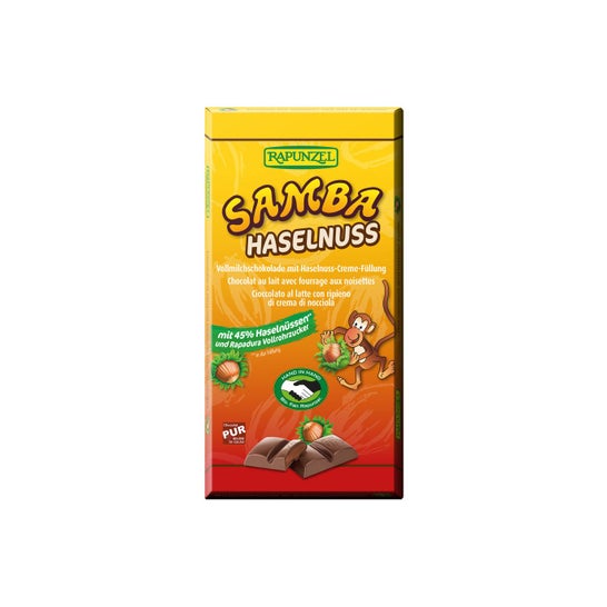 Rapunzel Chocolate con Leche y Avellanas Samba 90g