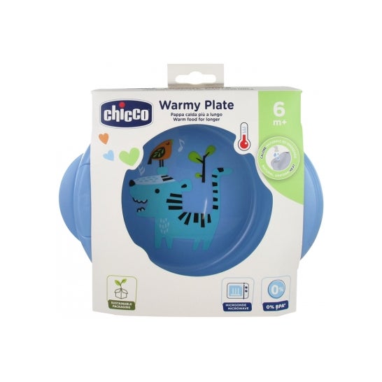 Chicco Plato Termo 2 En 1 Azul 6m+ Chicco Plato Termo 2 En 1 Azul 6m+