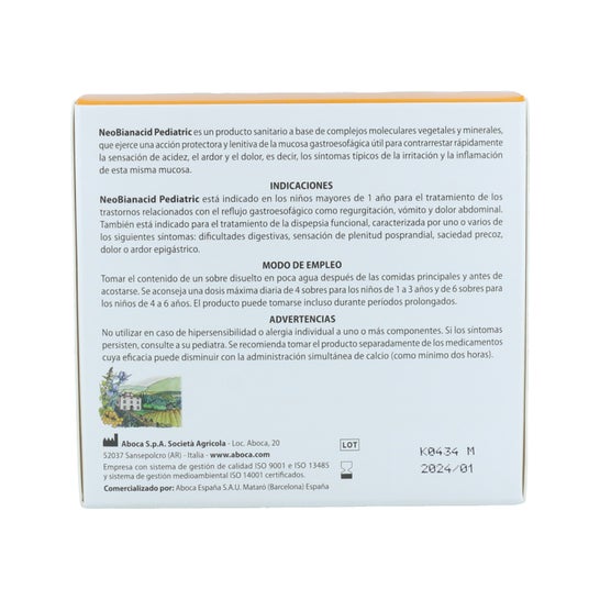 Aboca NeoBianacid Pediatric 36 sobres
