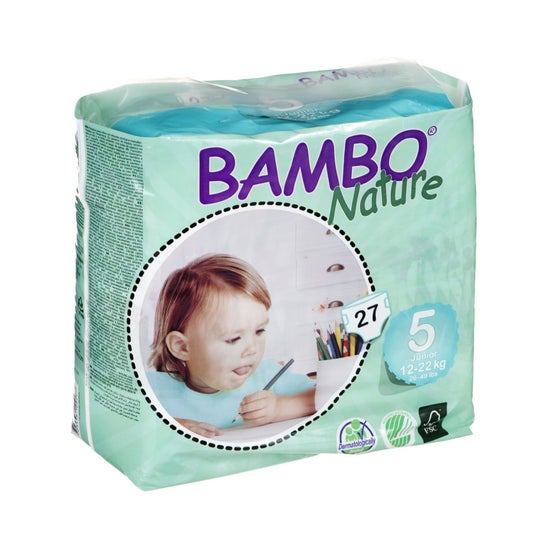 Bambo Nature pañales T-5 Junior 12-25kg 21uds