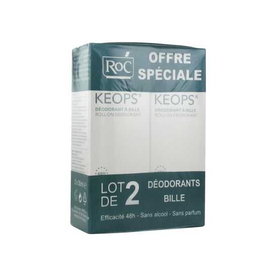 Roc® Keops Desodorante Sin Alcohol Roll-on 2x30ml