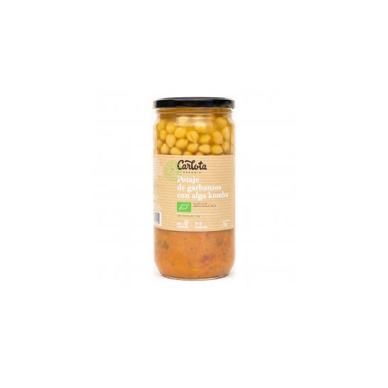 Carlota Organic Potaje de garbanzos con Alga Kombu 720 g