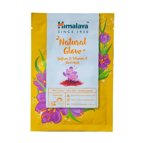 Himalaya Natural Glow Saffron & Vitamin C Sheet Mask 30ml