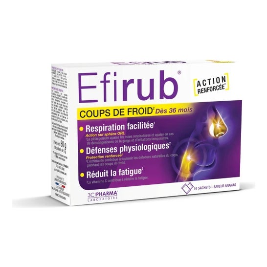 3C Pharma - Efirub Go?t Tropical Coups de Froid 16 sachets
