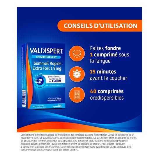 Valdispert Melatonine 1.9mg 2x40comp