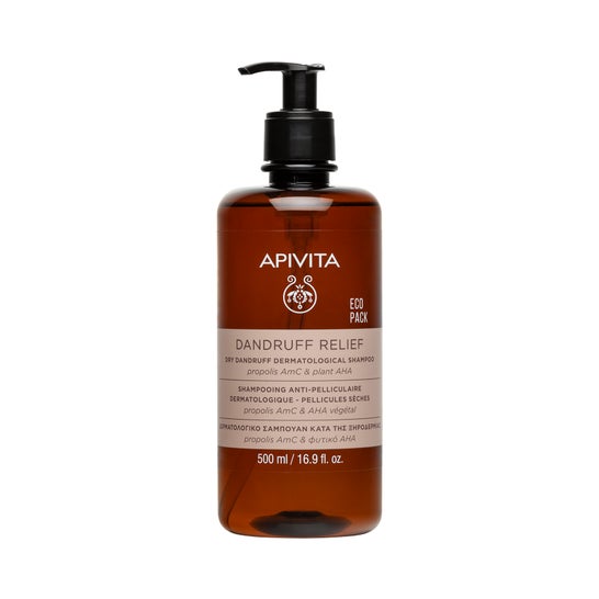 Apivita Dermatologisk Shampoo til Tør Skæl Ecopack 500 ml