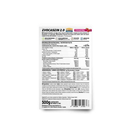 HSN Evocasein 2.0 Caseína Micelar + Digezyme® Fresa 500 g