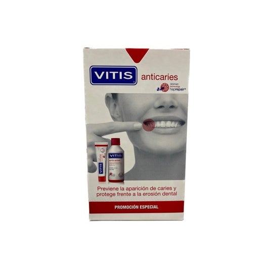 Vitis Anticaries Pack Dentífrico 100ml + Colutorio 500ml