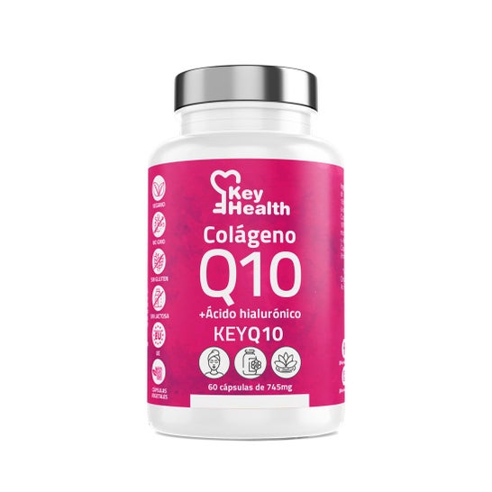 Key Health Collagen med Q10 + hyaluronsyre 745Mg 60 kapsler