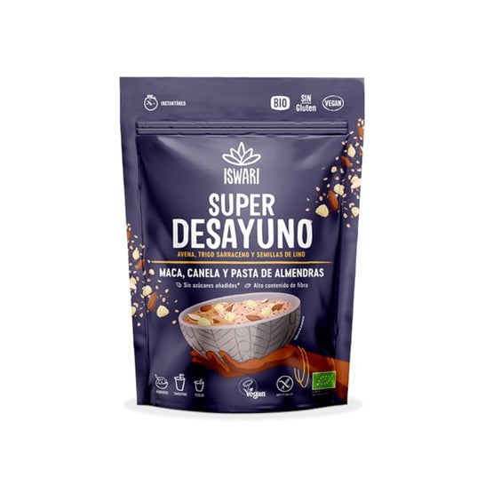 Iswari Super Desayuno Maca Canela Pasta Almendras 360 g