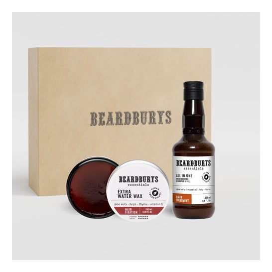 Beardburys Essentials Kit Cera Extra Water Fuerte + Champú All
