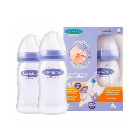 Lansinoh Pack Baby Bottles with Naturalwave Teat