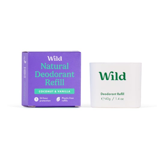 WIld Desodorizante Natural Recarga Coco e Baunilha 40g