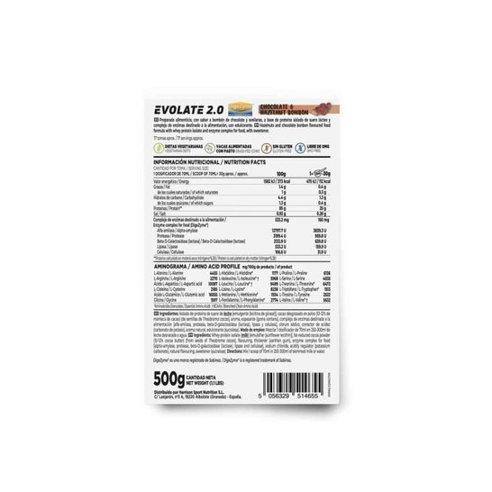 HSN Evolate 2.0 Whey Isolate CFM Bombón de Chocolate y Avellanas 500 g