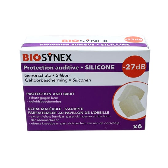 Biosynex Protector Auditivo Silicona y Transparent 3 Pares