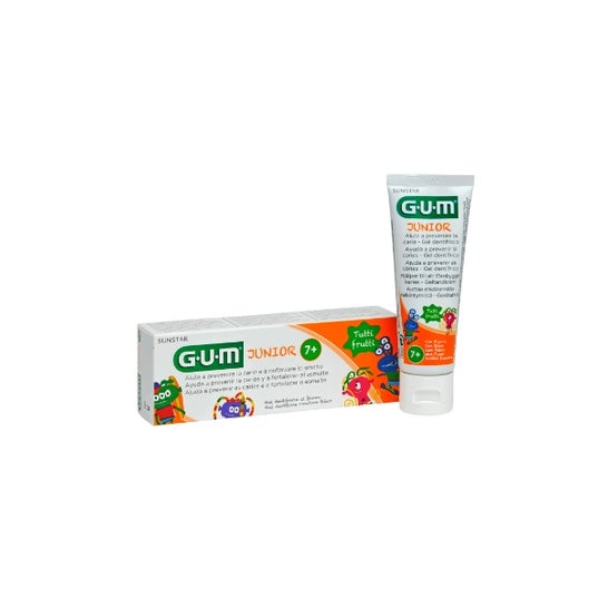 Gum Junior Pack Escuela Pasta Dental +7 Años Tutifruti