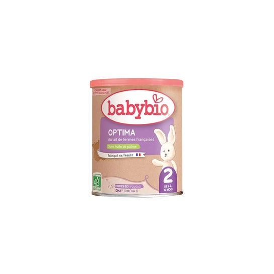 BabyBio Optima 2 con Fibras 6-12 Meses 400 g
