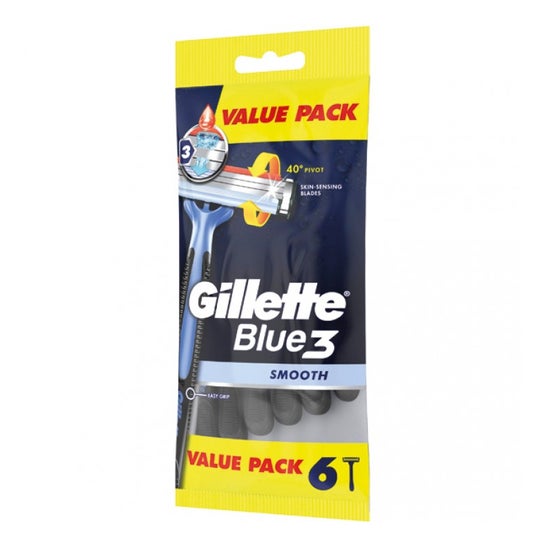Gillette Blue3 Smooth Disposable Razors 6uds