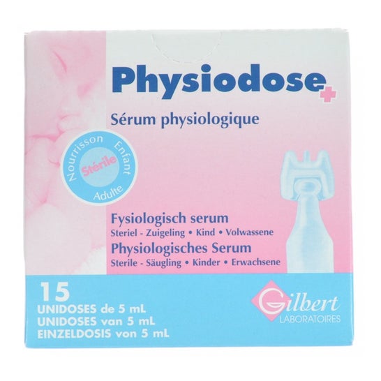 Sérum physiologique stérile Physiodose - Laboratoires Gilbert