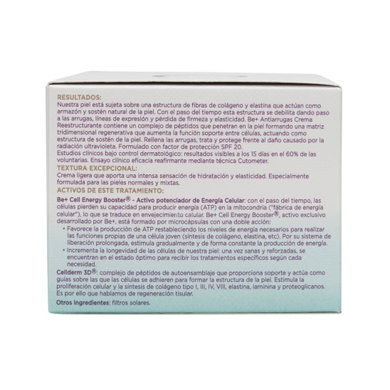 Be+ Cuidado Antiarrugas Reestructurante Piel Normal Spf20+ 50 ml