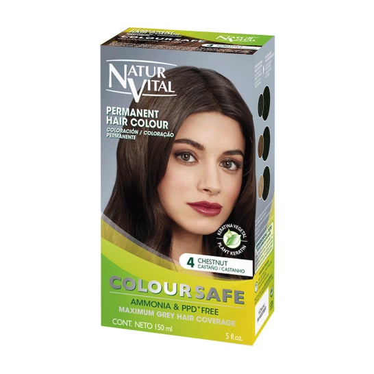 NaturVital Coloursafe Tinte Permanente 4 Castaño 150ml