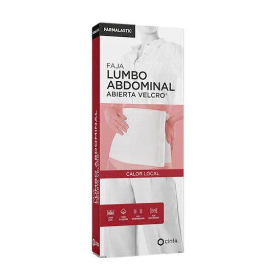 Farmalastic Open Lumbar Abdominal Support Velcro Beige T2 1 pc