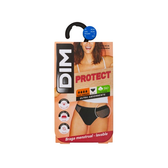 DIM Menstrual Panty Washable Heavy Flow T36/38 Black 1szt