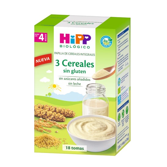 Hipp Papilla 3 Cereales sin Gluten Bio 400g