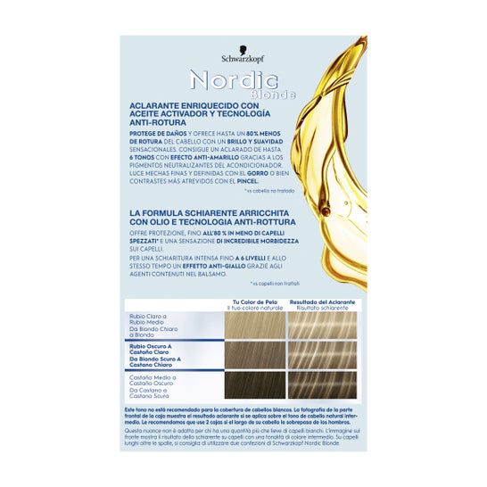 Schwarzkopf Kit Tinte Nordic Blonde M1 Mechas Radiantes