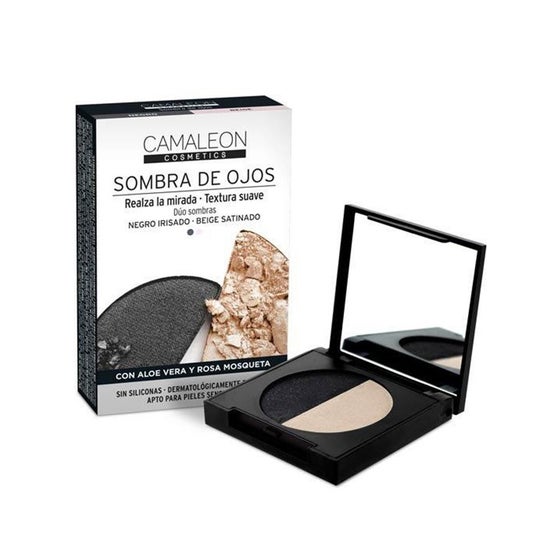 Camaleon Cosmetics Sombra de Ojos Negro + Beige 2,3g