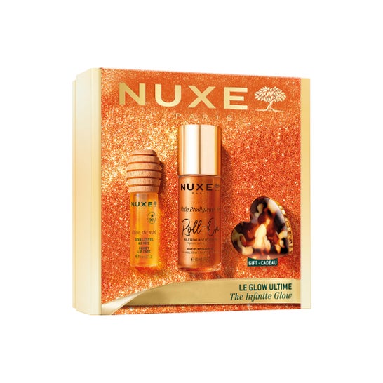 Nuxe Cofre Glow Infinito - Aceite Prod Or + Reve The Miel Labial + Huile Classic