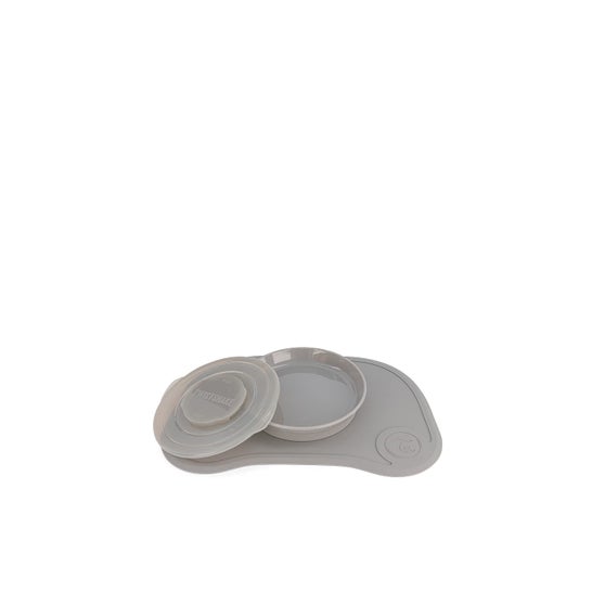 Set Twistshake Click-Mat Mini Grey+Dish