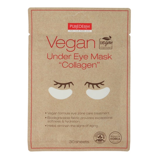 Purederm Vegan Under Eye Mask Collagen 3uds