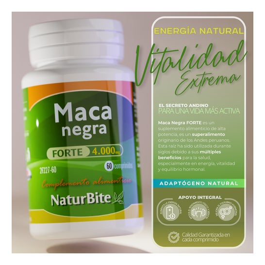 Naturbite Maca Negra Forte 4000 mg 120 comp
