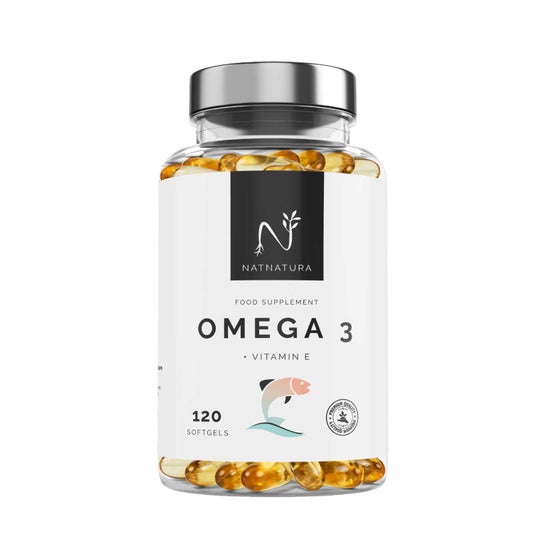 Natnatura Omega 3 + Vitamina E. 120 píldoras blandas
