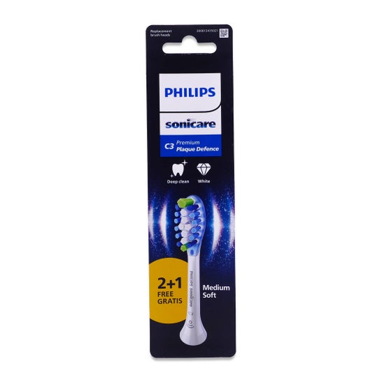 Sonicare C3 Premium Plaque Defence Brush Heads White 3 pcs