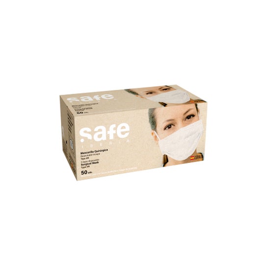 Safe Iberia Chirurgische Maske Typ IIR Weiß 50 Stk