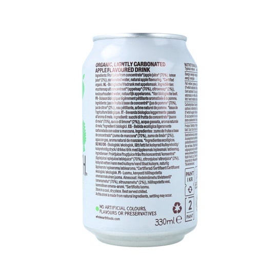Açúcar Ecológico de Toda a Terra Refresco de Maçã Grátis 330ml