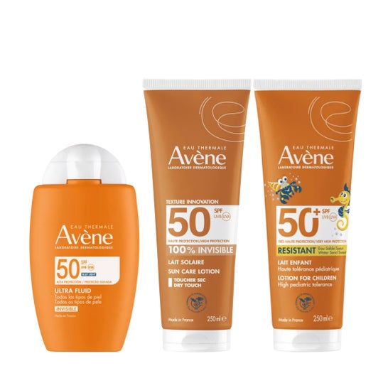 Avène Pack Ultra Fluido Invisible SPF50 + Leche Invisible SPF50 + Leche SPF50+ Pediátrico