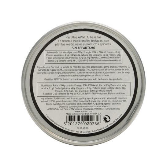 Apivita para el Dolor de garganta y Alivio de la Tos Regaliz 45 g