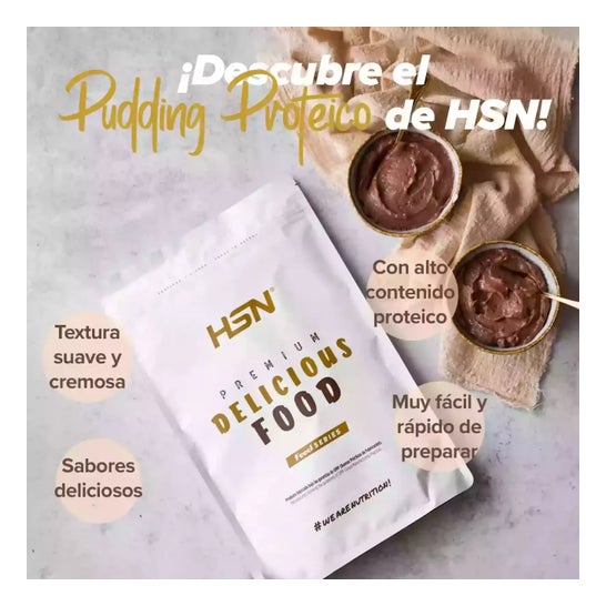 HSN Pudding Proteico 2.0 Chocolate Blanco y Plátano 500 g