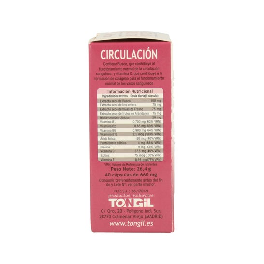 Tongil Nutriorgans Circulación 40 caps