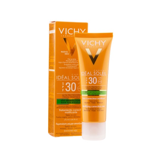 Vichy Idéal Soleil Anti-imperfections Mattifying Corrective Care 3 in 1 SPF30+ 50ml