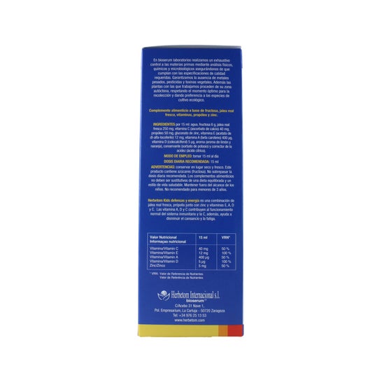 Herbetom Kids Defensas y Energía 250 ml