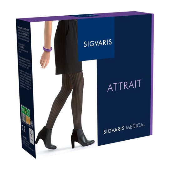 Sigvaris 2 Attrait Compression Stockings Black Normal Talla S 1unit