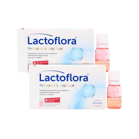 Lactoflora Pack Protector Intestinal Niños Sabor Fresa 2x10 frascos