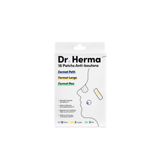 Dr. Herma Patch Anti-Granos Mix Pequeño Grande Nariz 16uds