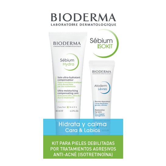 Bioderma Sebium ISOKIT facial cream 40ml + b lip balm 15ml