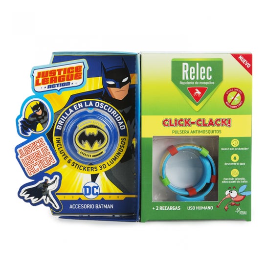 Relec Anti-mosquito Bracelet Click-Clack + Stick Batman